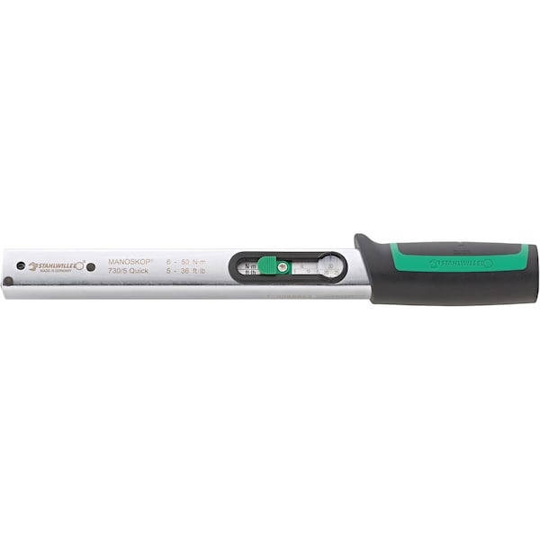 Basic wrench w.tool carrier for insert tools No.730A/5 QUICK 6-50 Nm Size of mount 9x12 mm
